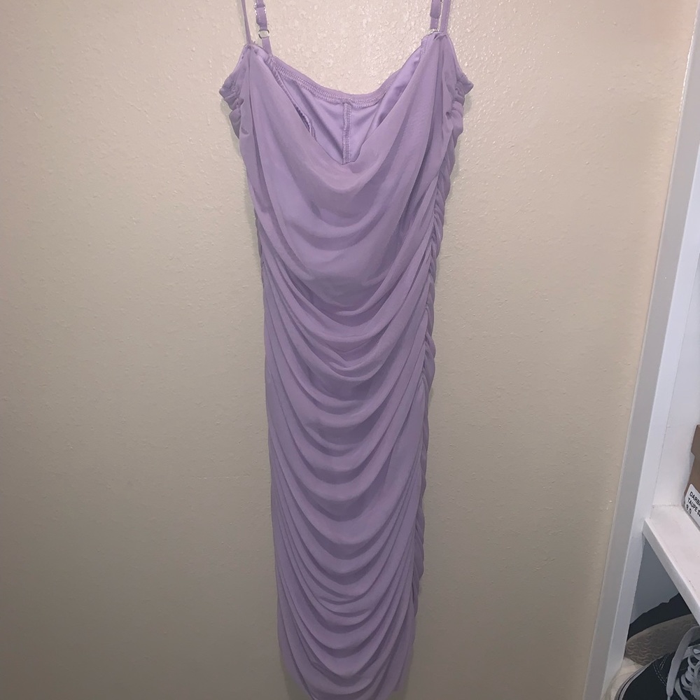 Mesh Scrunched Dress